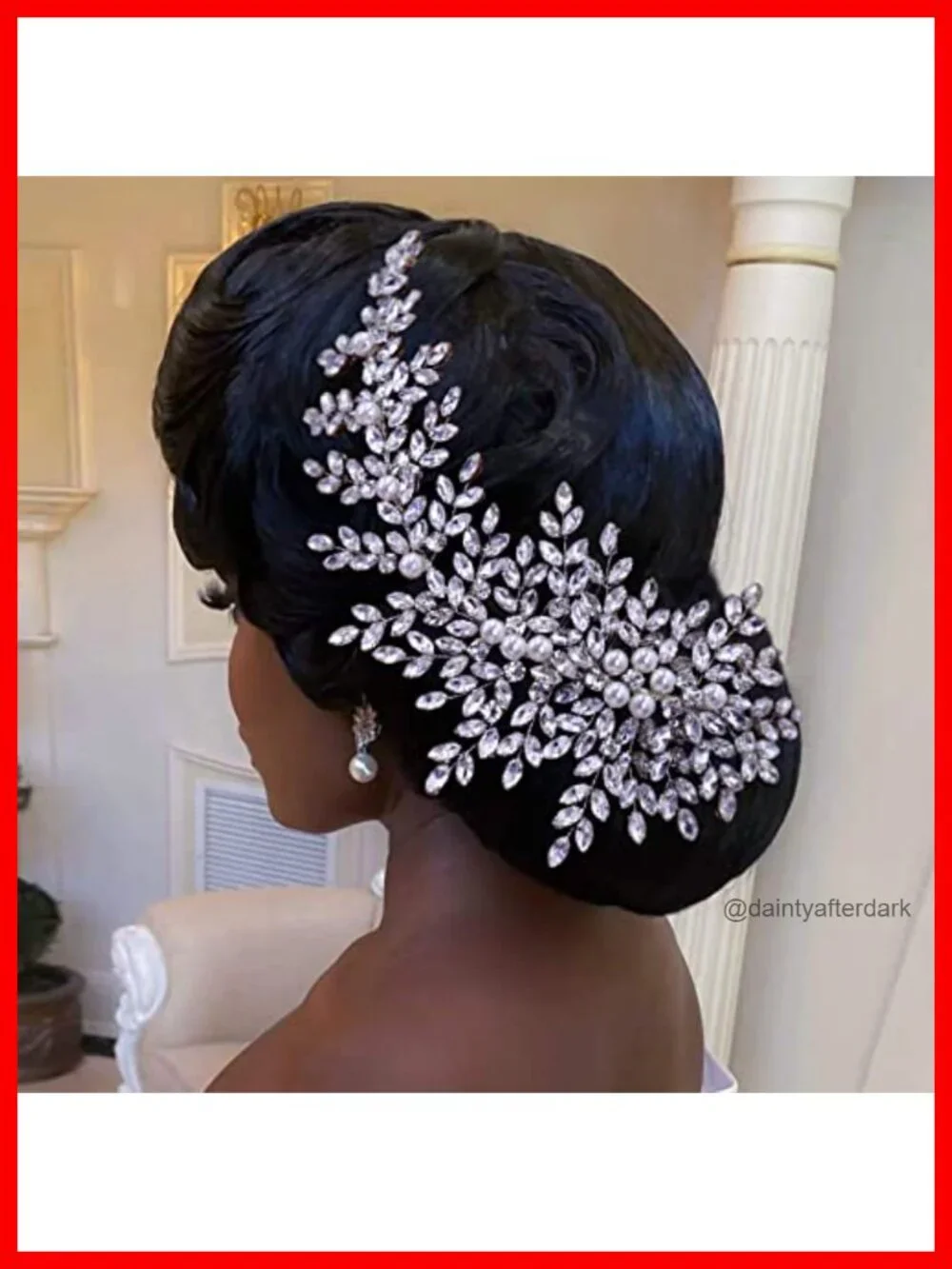 Crystal Wedding Hair Comb Bridal Side Comb Rhinestone and Pearl Hair Accessory